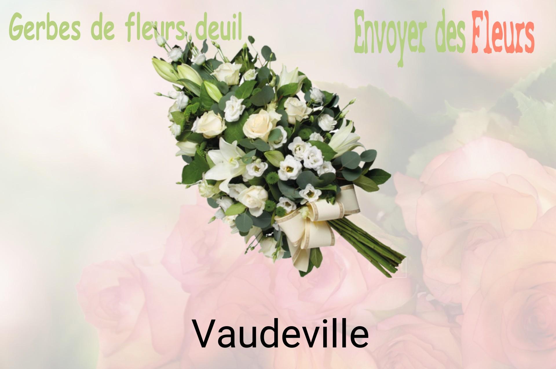 Gerbe de fleurs de deuil livrée à Vaudeville